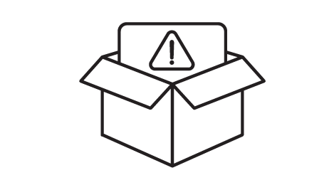 Icon of a defective product