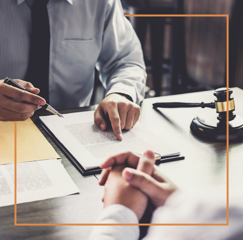 Personal Injury Consultation – Teale Law Client consulting with a personal injury attorney at Teale Law